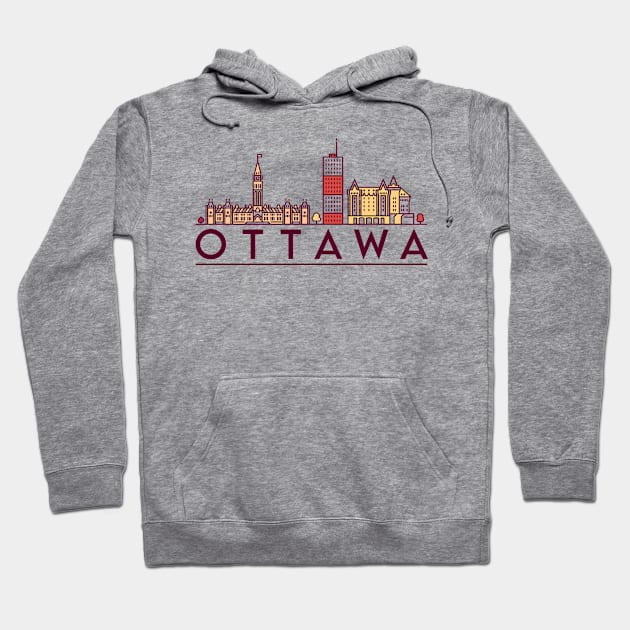 Ottawa cityscape Hoodie by SerenityByAlex